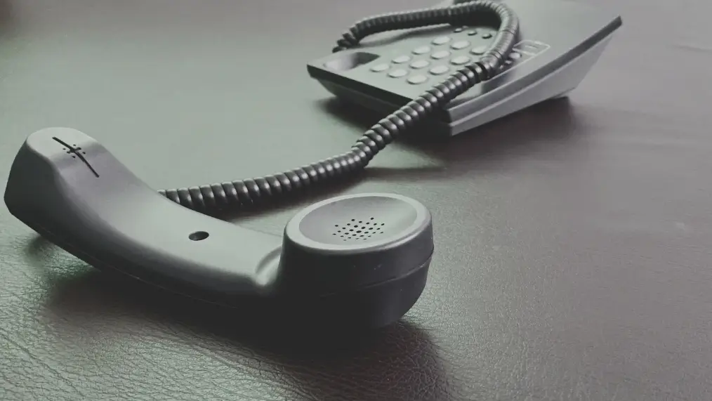 Broken landline telephone