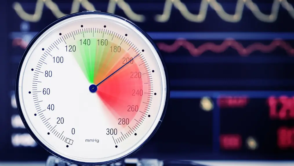 Pressure gauge tippipng into the red